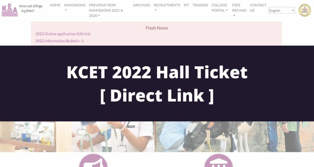 KCET Admit Card 2022 - Direct Link Hall Ticket @ cetonline.karnataka.gov.in