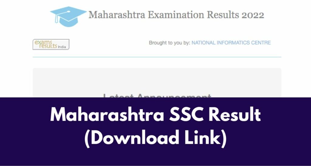 Maharashtra SSC Result 2022 - mahresult.nic.in 10th Results Download Link