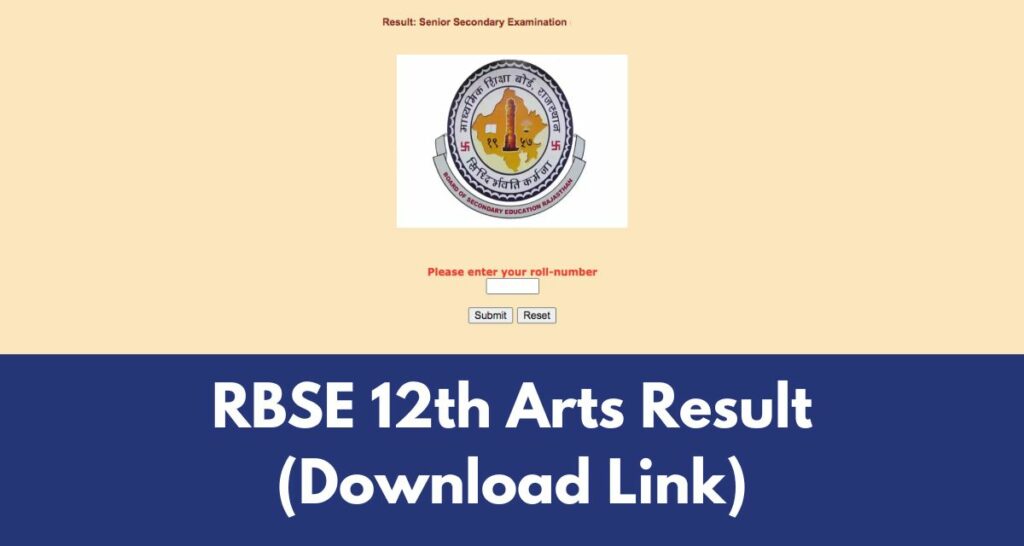 RBSE 12th Arts Result 2022 - rajeduboard.rajasthan.gov.in Marksheet, Download Link