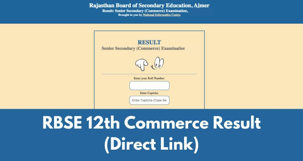 RBSE 12th Commerce Result 2022 - rajresults.nic.in Class 12 Marsheet Direct Link