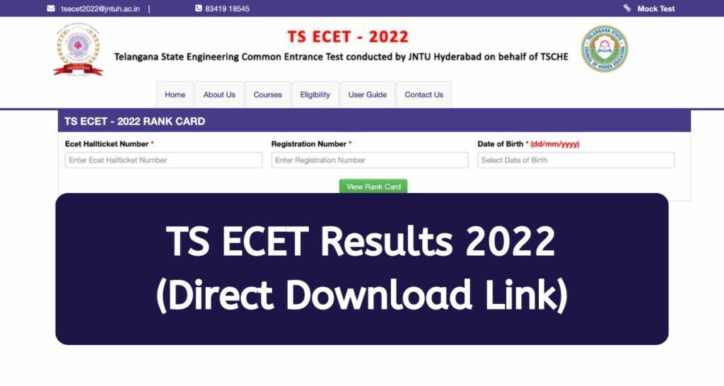 TS ECET Result 2022 - ecet.tsche.ac.in Manabadi Rank Card Direct Download Link