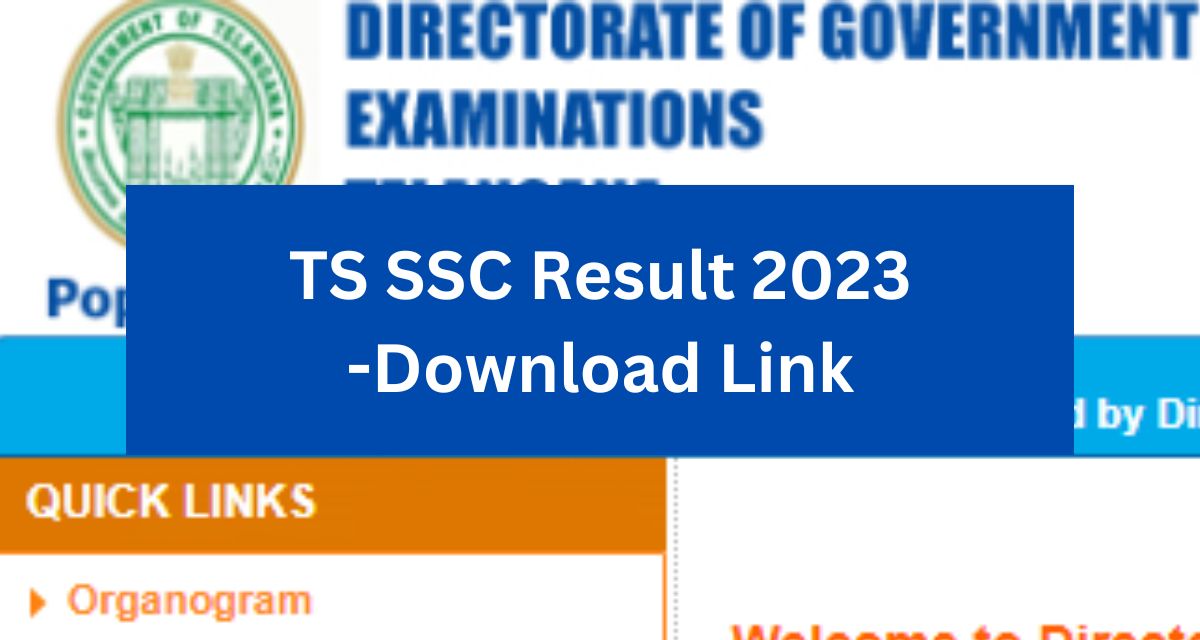 TS SSC Result 2023 Topper List -ఫలితాలు 2023 టాపర్ జాబితా Released Districtwise PDF