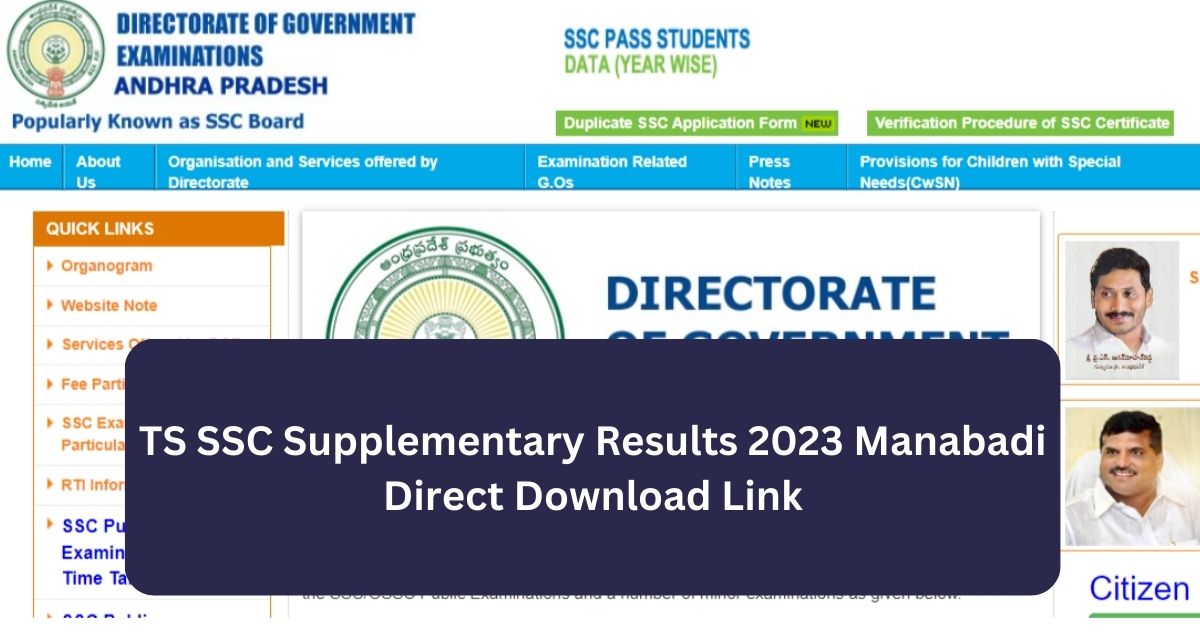 TS SSC Supplementary Results 2023 Manabadi
Direct Download Link