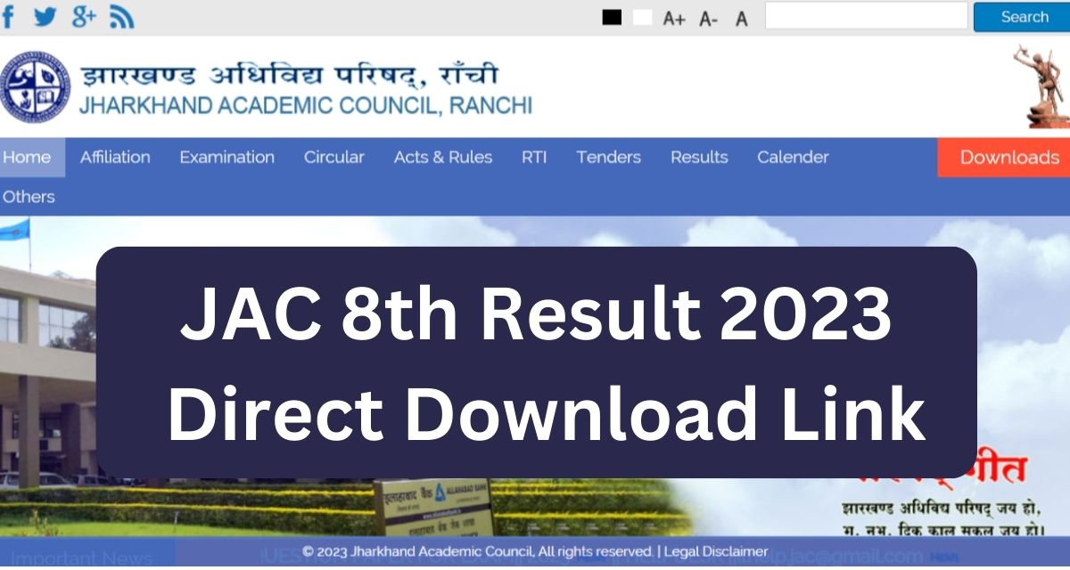 JAC 8th Result 2023
 Direct Download Link