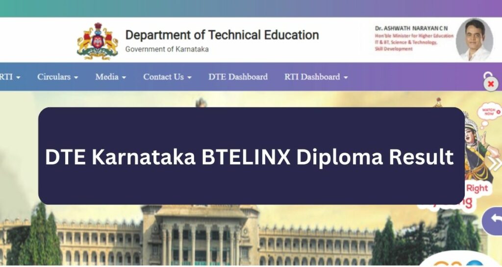DTE Karnataka BTELINX Diploma Result 