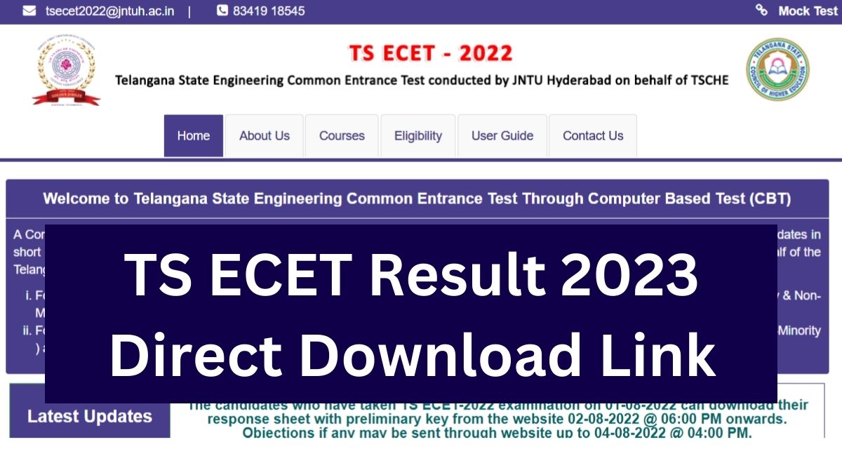 TS ECET Result 2023
Direct Download Link