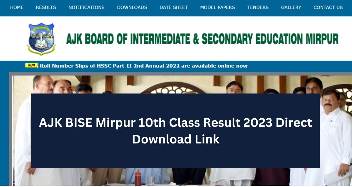 AJK BISE Mirpur 10th Class Result 2023 Direct Download Link