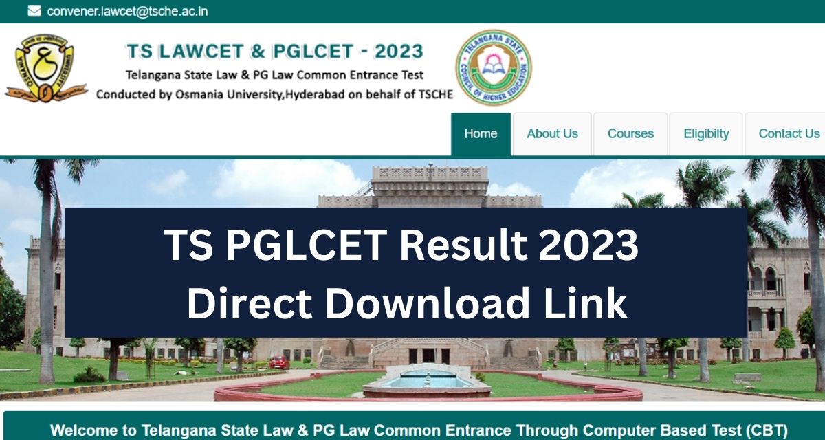TS PGLCET Result 2023 
Direct Download Link