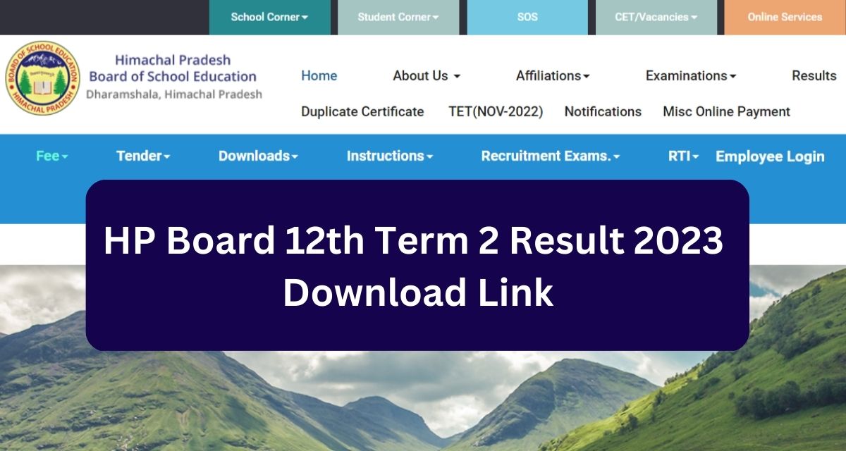 HP Board 12th Term 2 Result 2023 
Download Link