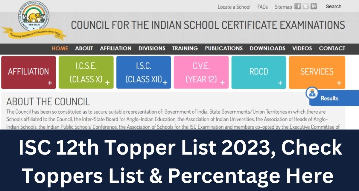 ISC 12th Topper List 2023, Check Toppers List & Percentage Here 